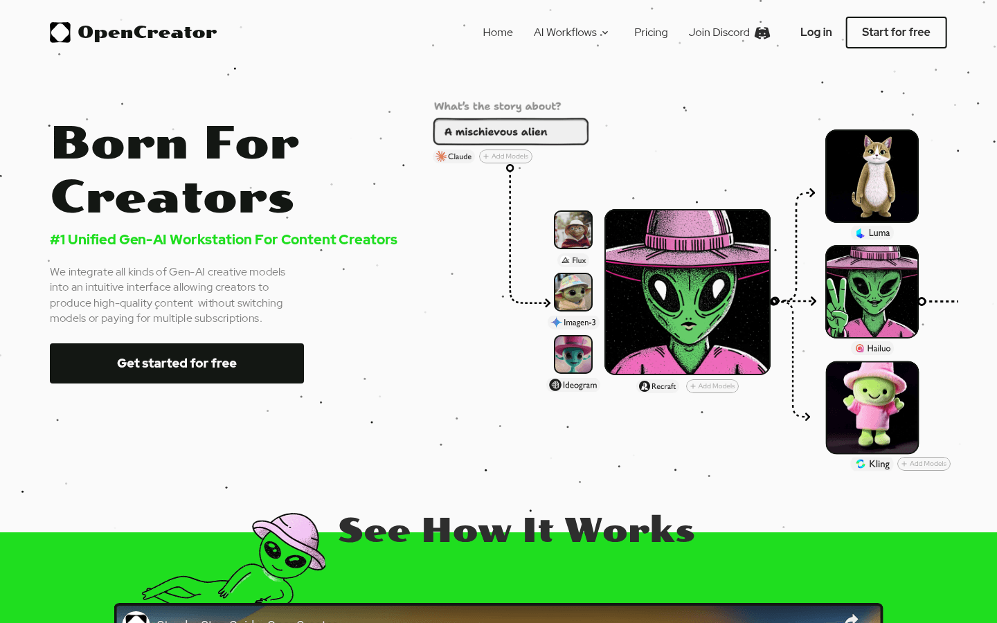 OpenCreator: AI-Powered Creative Workstation