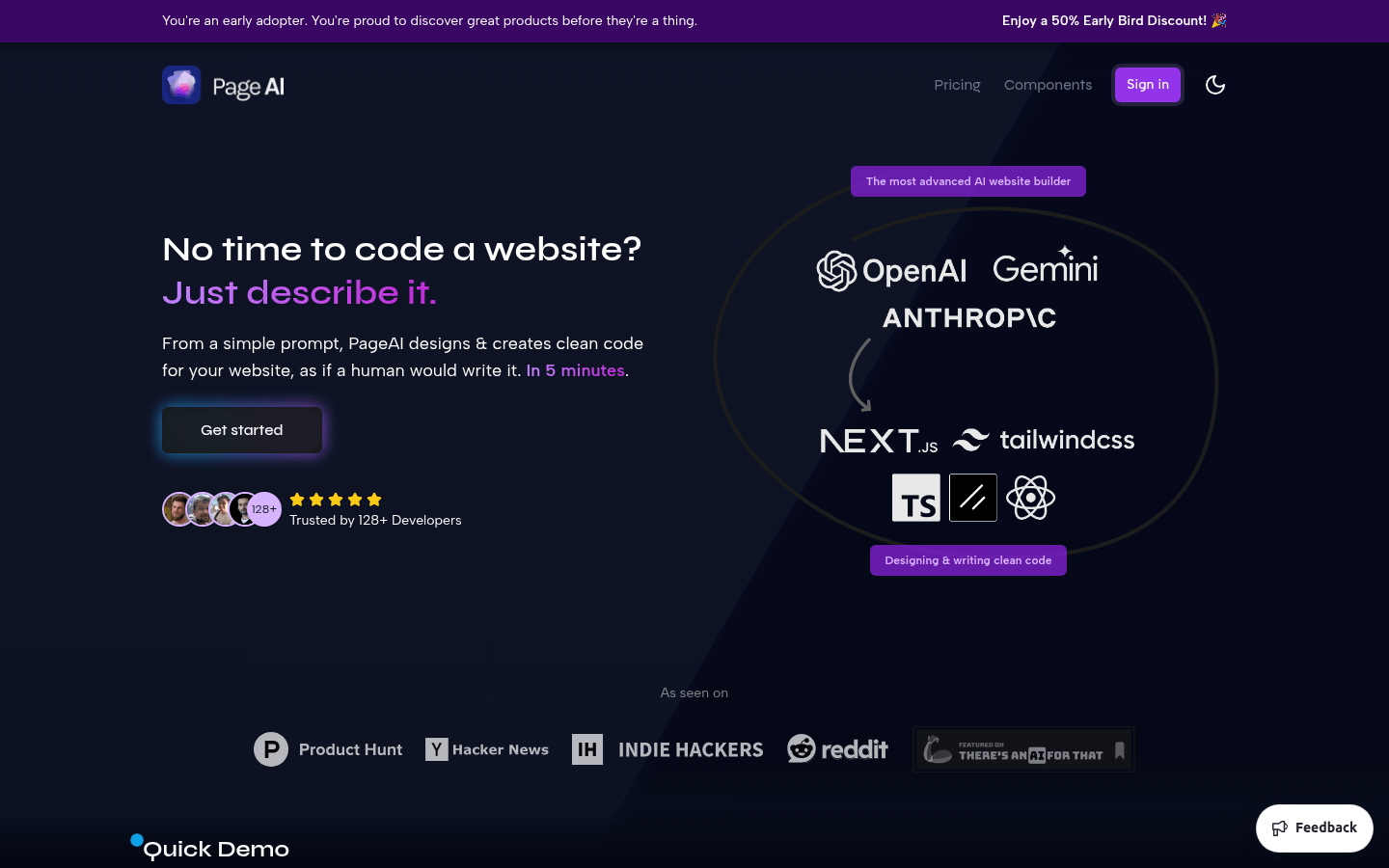 PageAI：AI驱动的网站构建工具