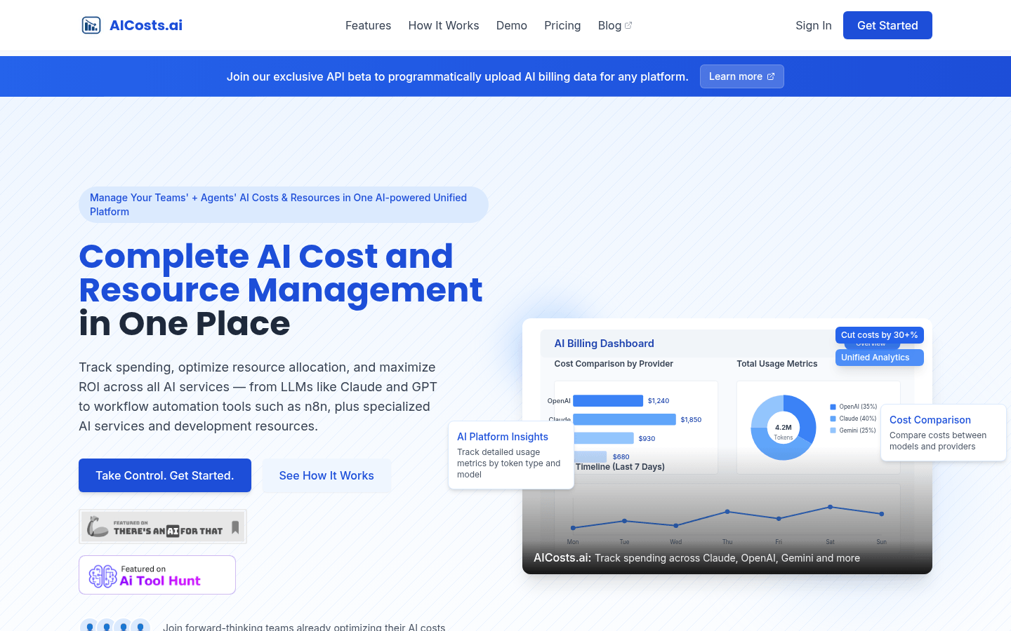AICosts.ai - AI成本管理与优化工具