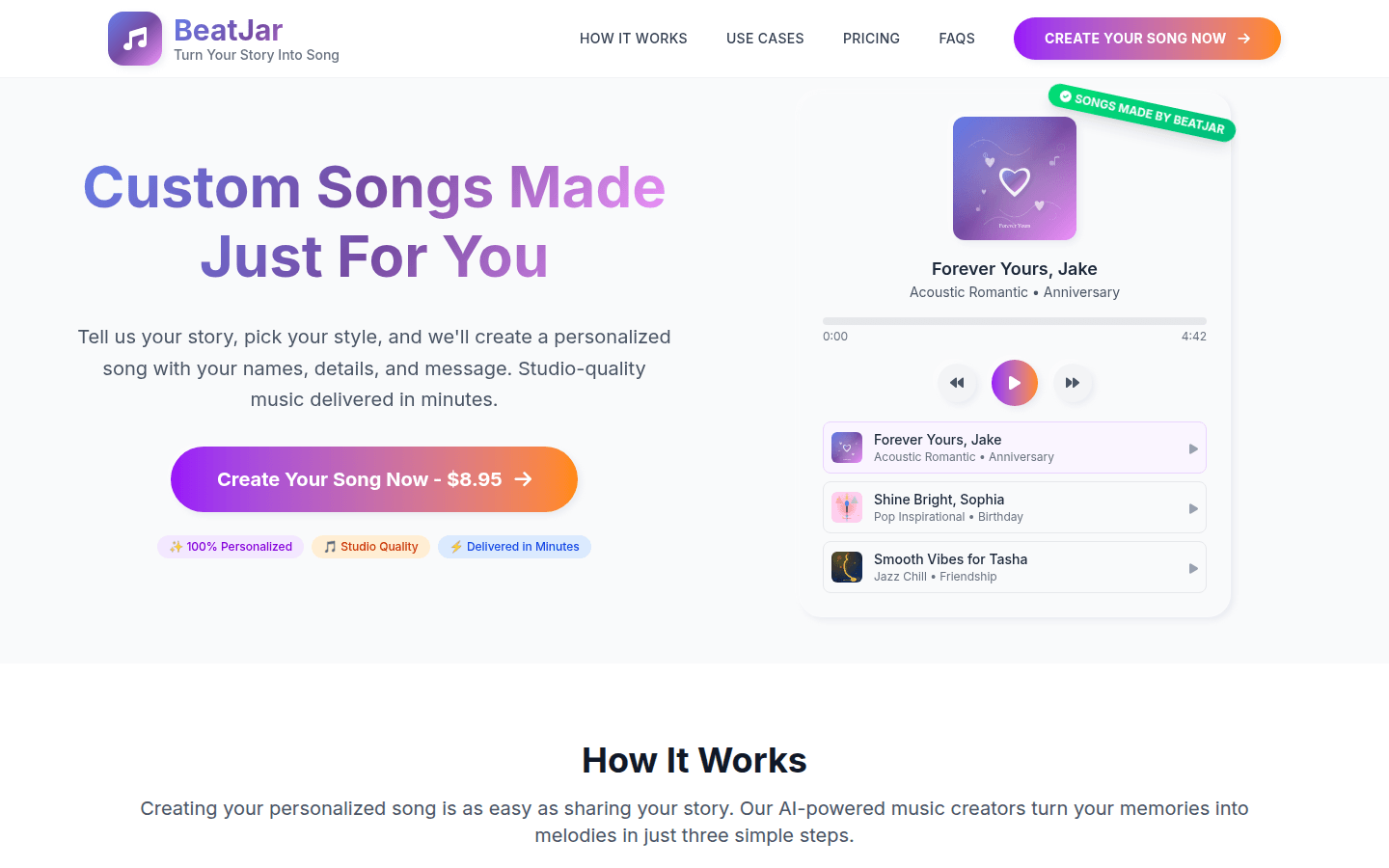 BeatJar - Custom Song Creation Service