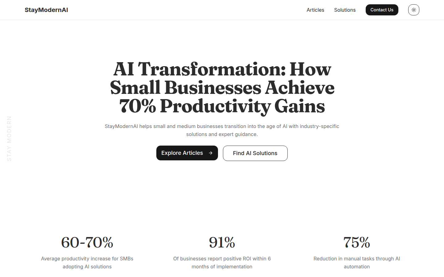 StayModernAI - AI Solutions for Small Businesses
