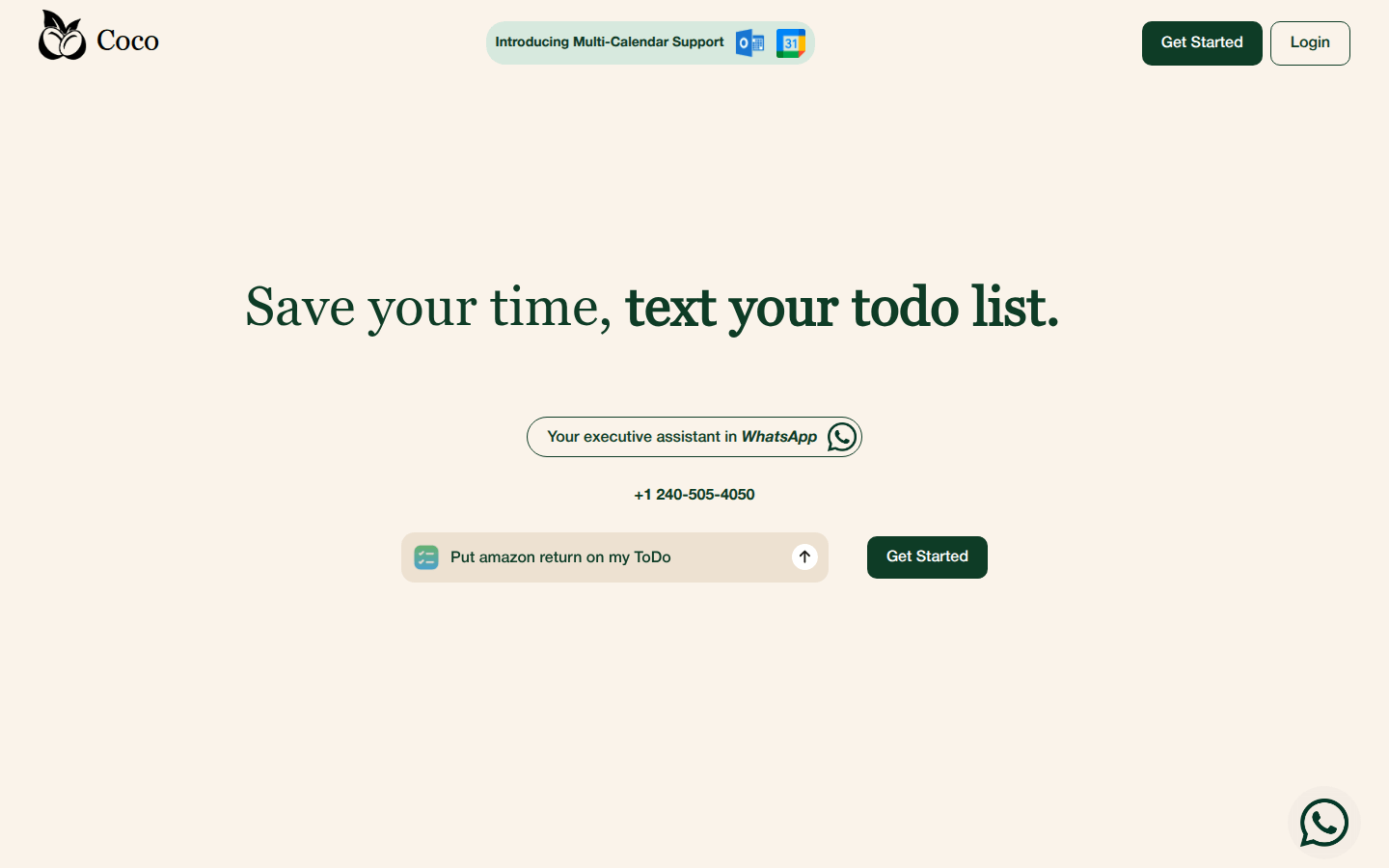 Coco AI - WhatsApp个人助手