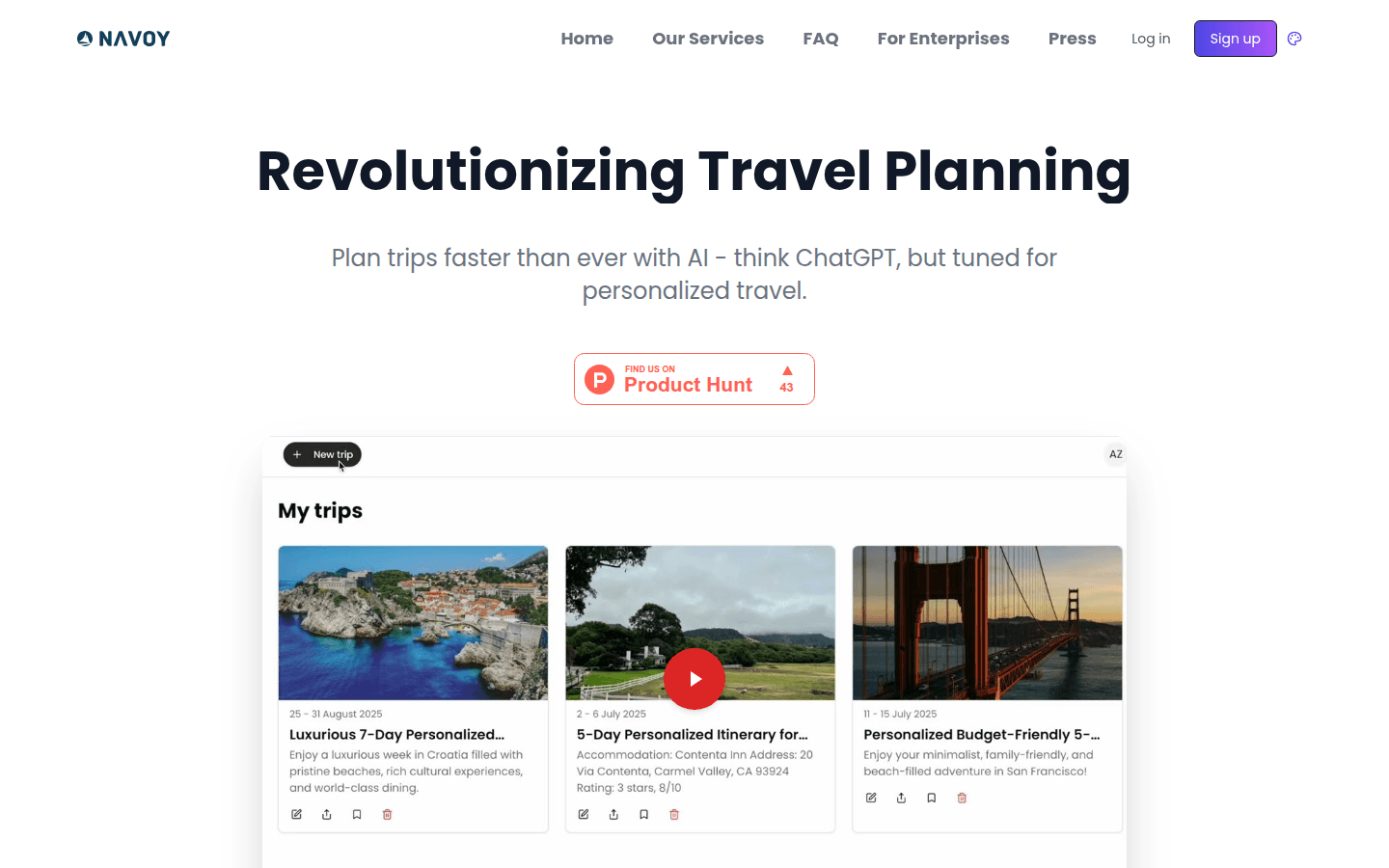 Navoy AI旅行平台