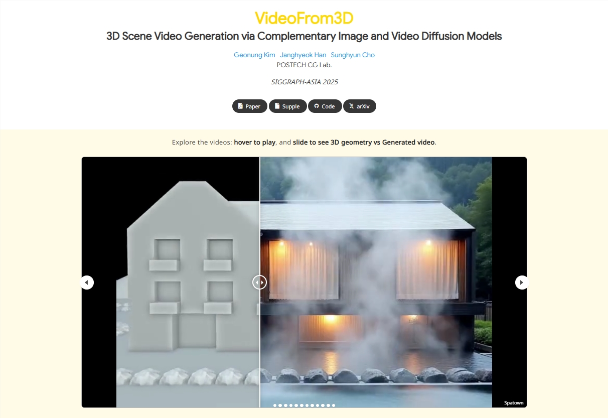 VideoFrom3D Transforms Rough Geometry into Realistic 3D Videos