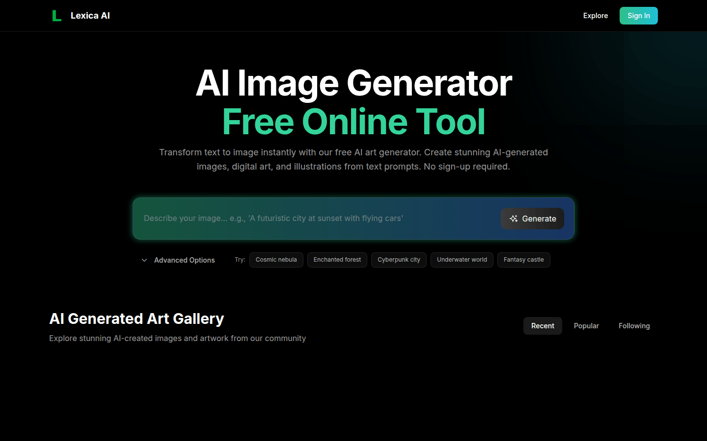 Lexica AI - Advanced AI Image Generation Platform
