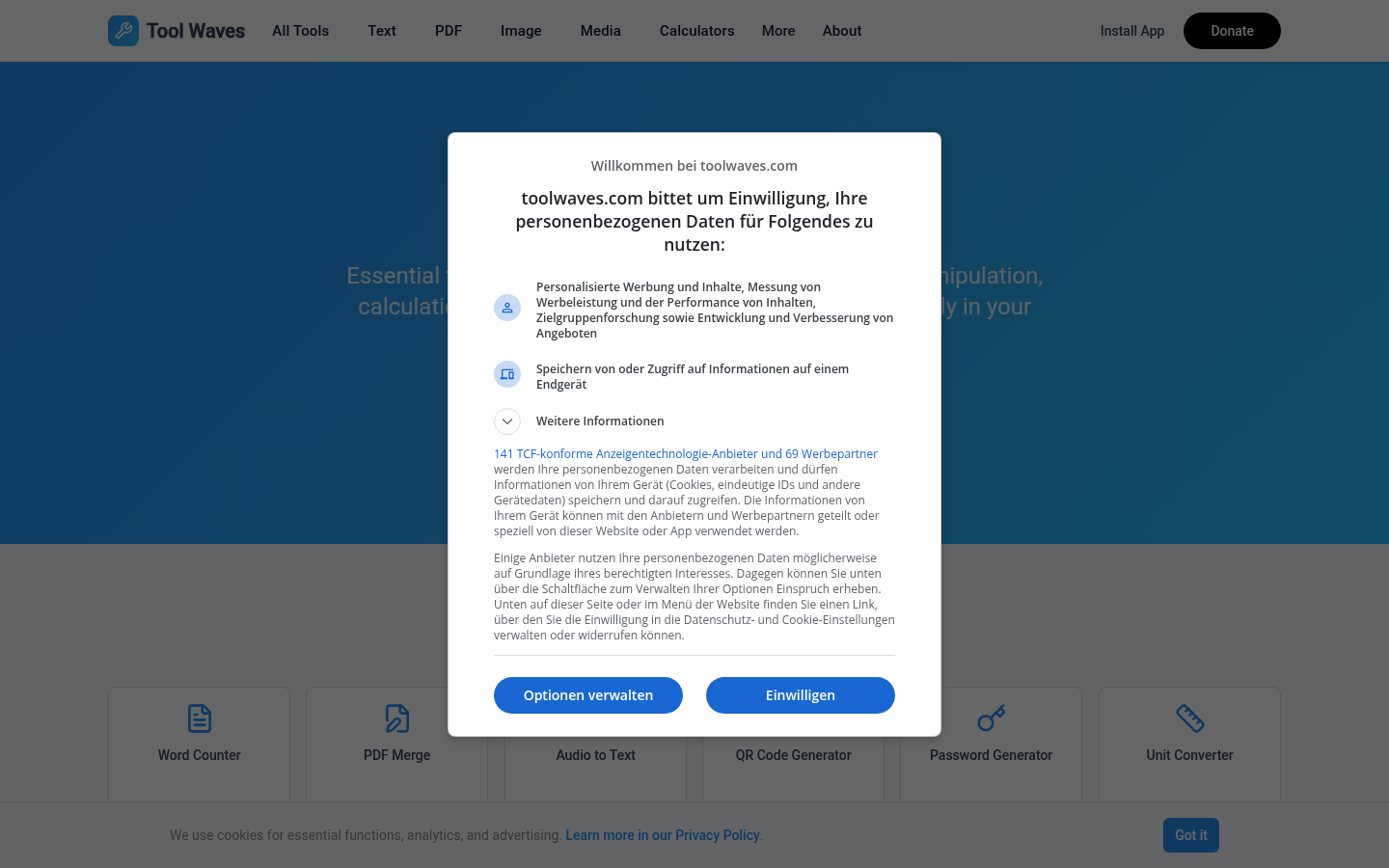 ToolWaves - 免费在线多功能工具平台