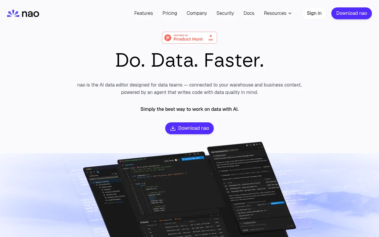 Nao：您的人工智能数据助手