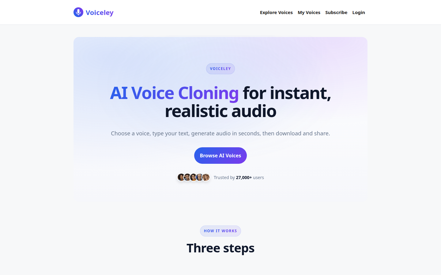 Voiceley: Clone Your Voice Effortlessly with AI
