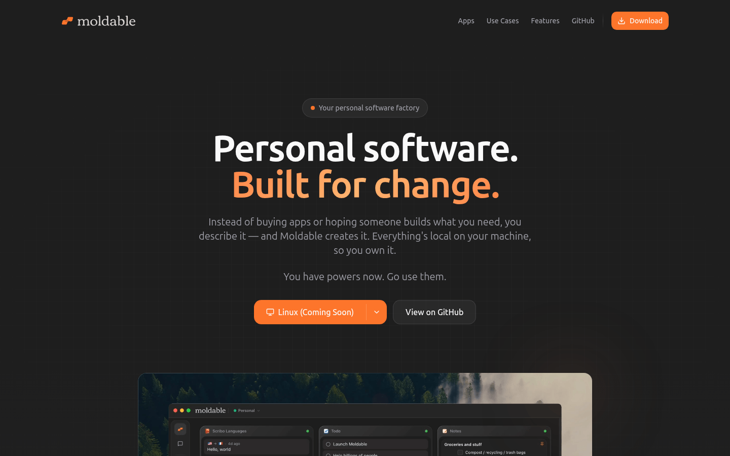 Moldable: Craft Custom Apps Through Conversation