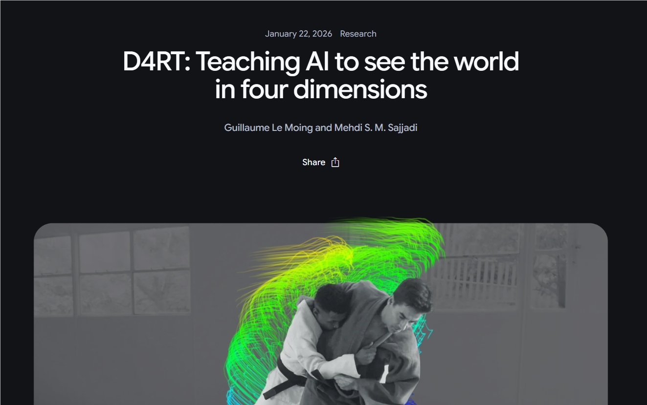 Google DeepMind's D4RT Gives AI the Power to See Through Time