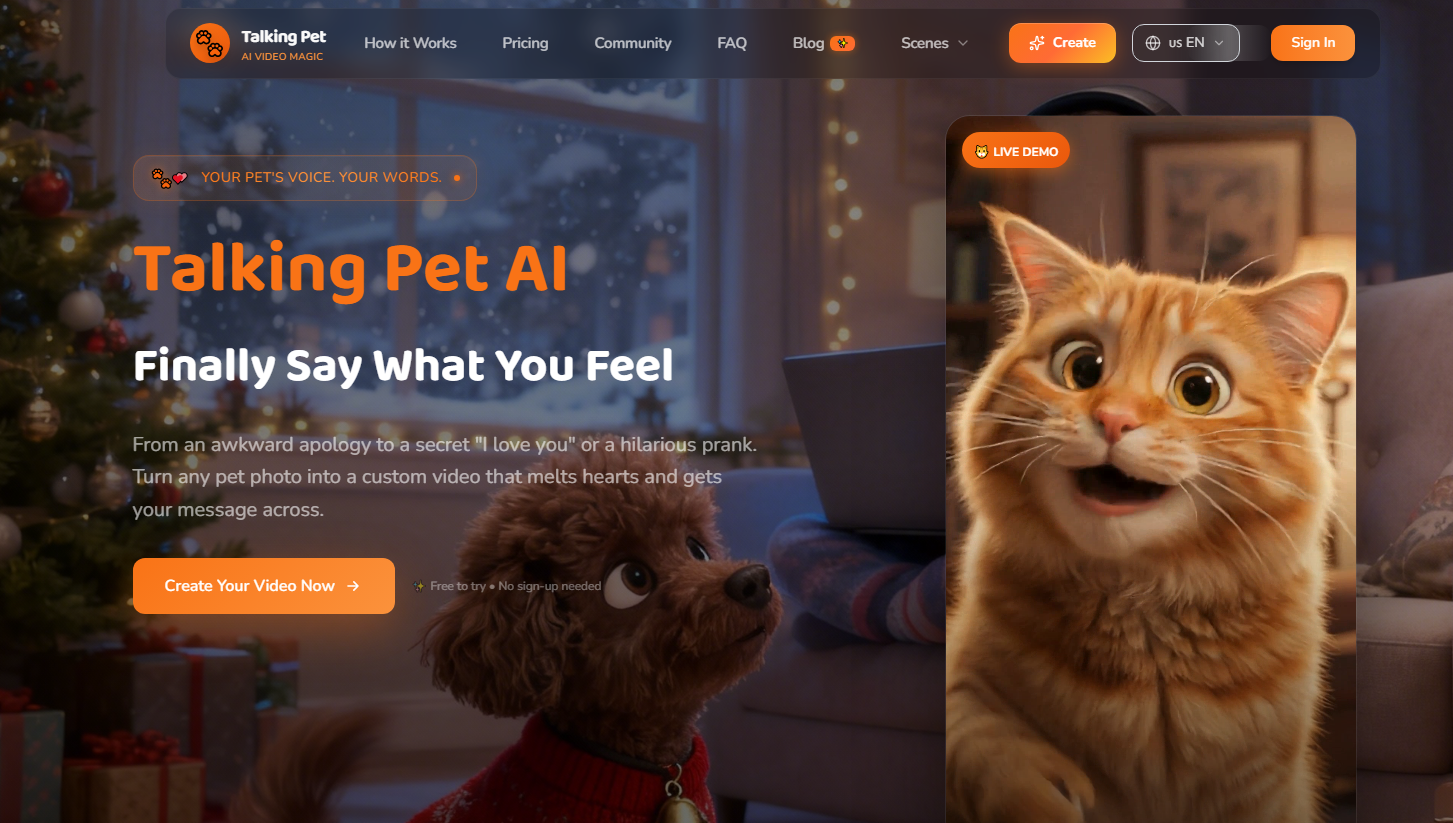 Bring Your Pet to Life with Talking Pet AI