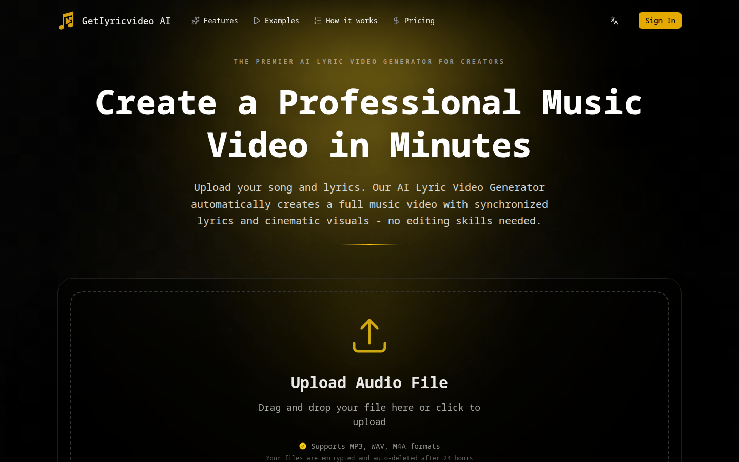 GetLyricVideo AI:您的AI驱动音乐视频制作工具