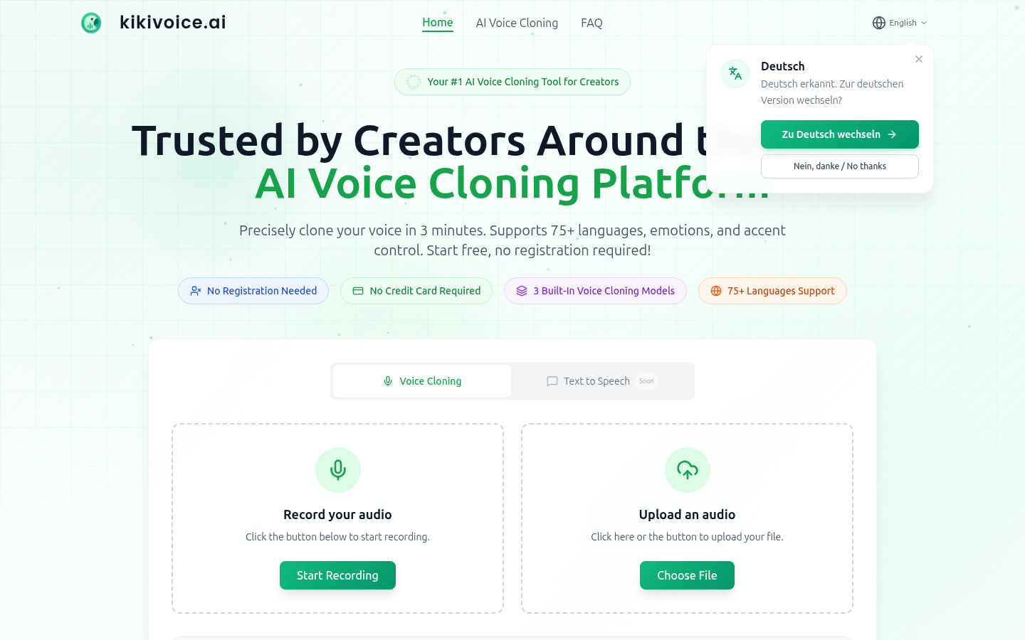 KikiVoice：轻松实现即时AI语音克隆
