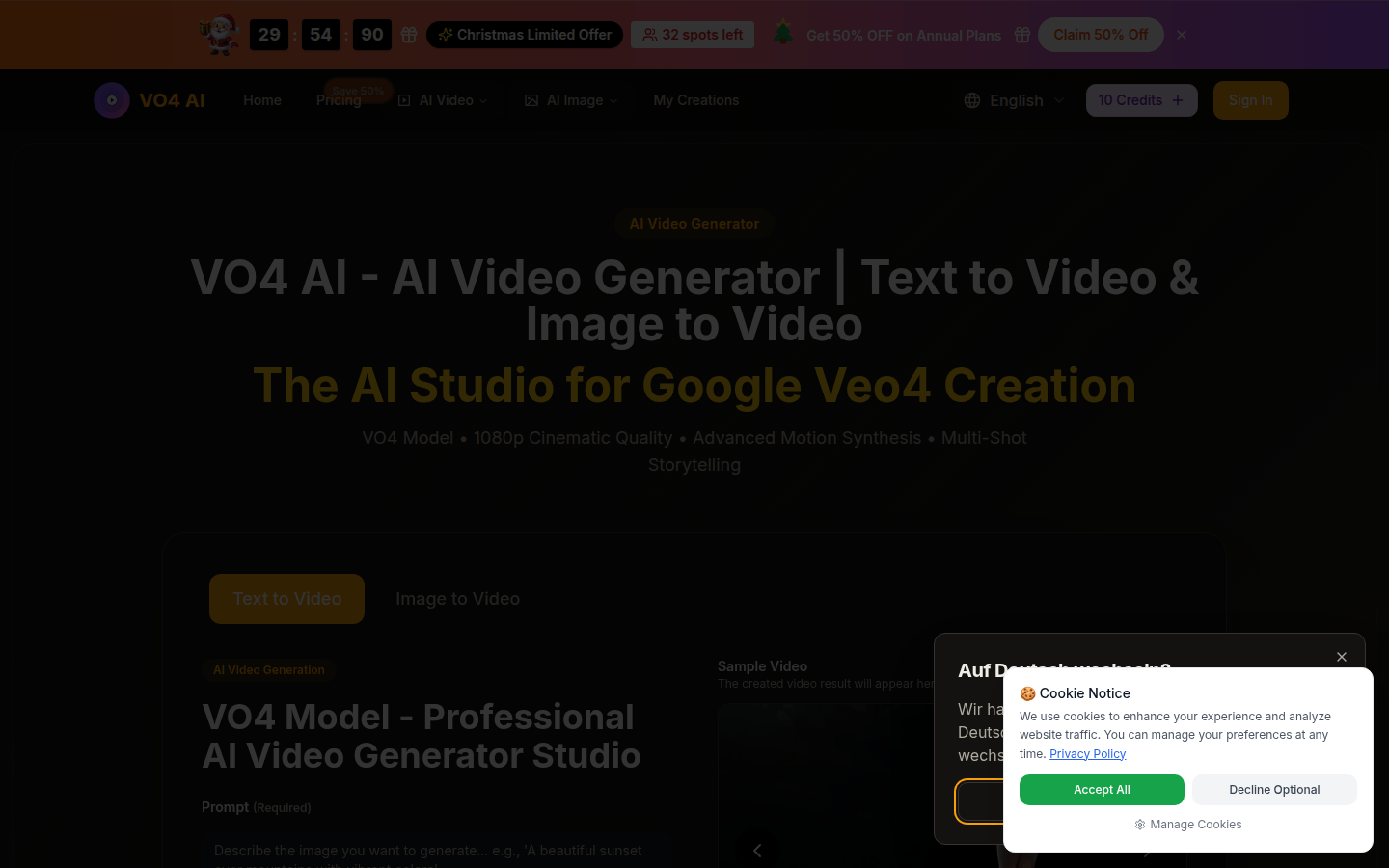 VO4 AI：瞬间将文字与图像转化为惊艳视频