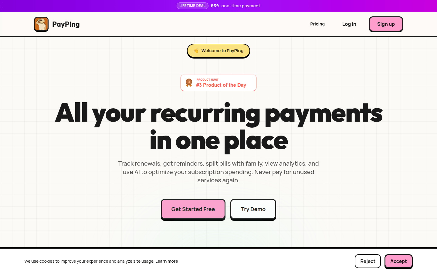 PayPing：您的智能订阅小助手