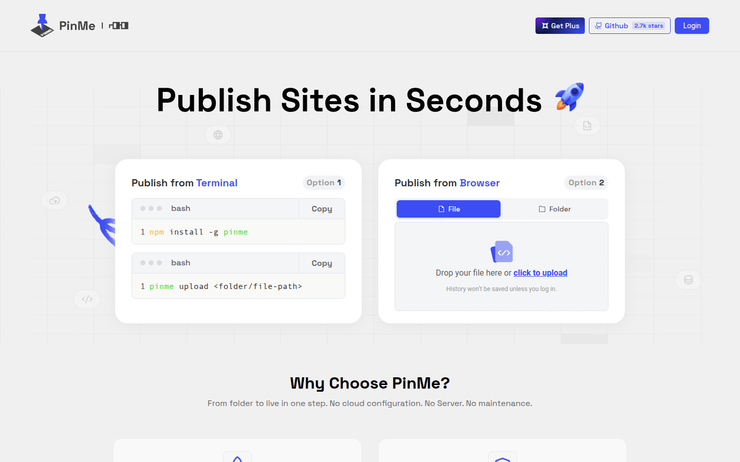 PinMe: Your Instant Gateway to Hassle-Free Website Publishing