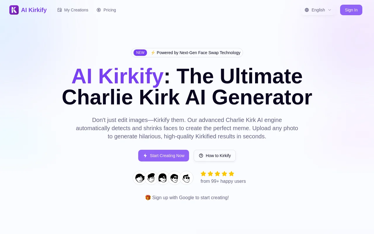 用AI Kirkify将任何面孔变成搞笑的小脸表情包