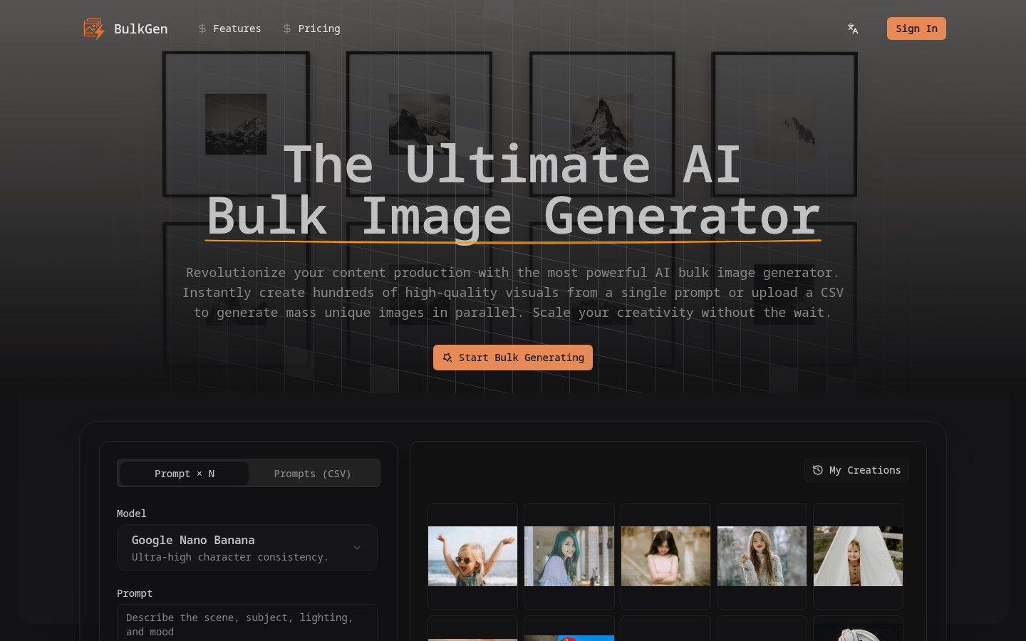 BulkGen AI: Your Fast Track to Mass Image Creation