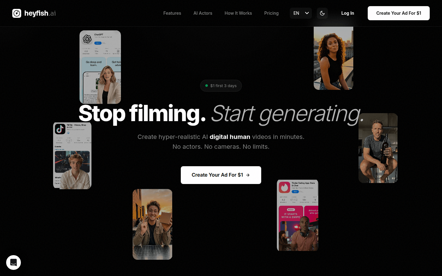 HeyFish.ai：您的AI驱动视频广告创作工具