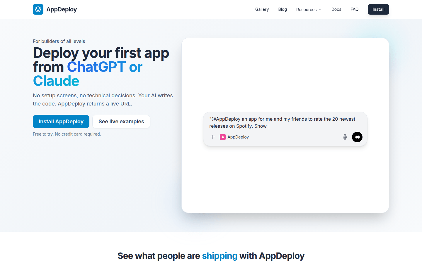 Deploy Apps Instantly with AI Chat