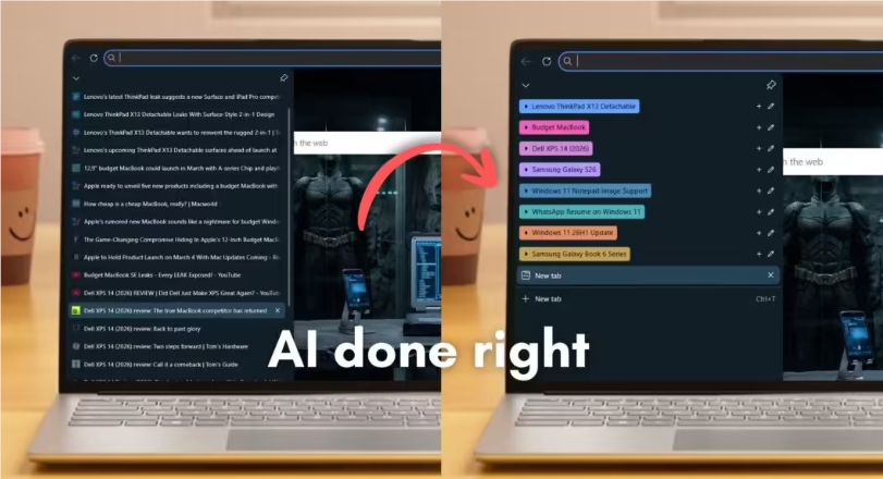 Microsoft Edge 以智能AI排序解决标签页过载问题