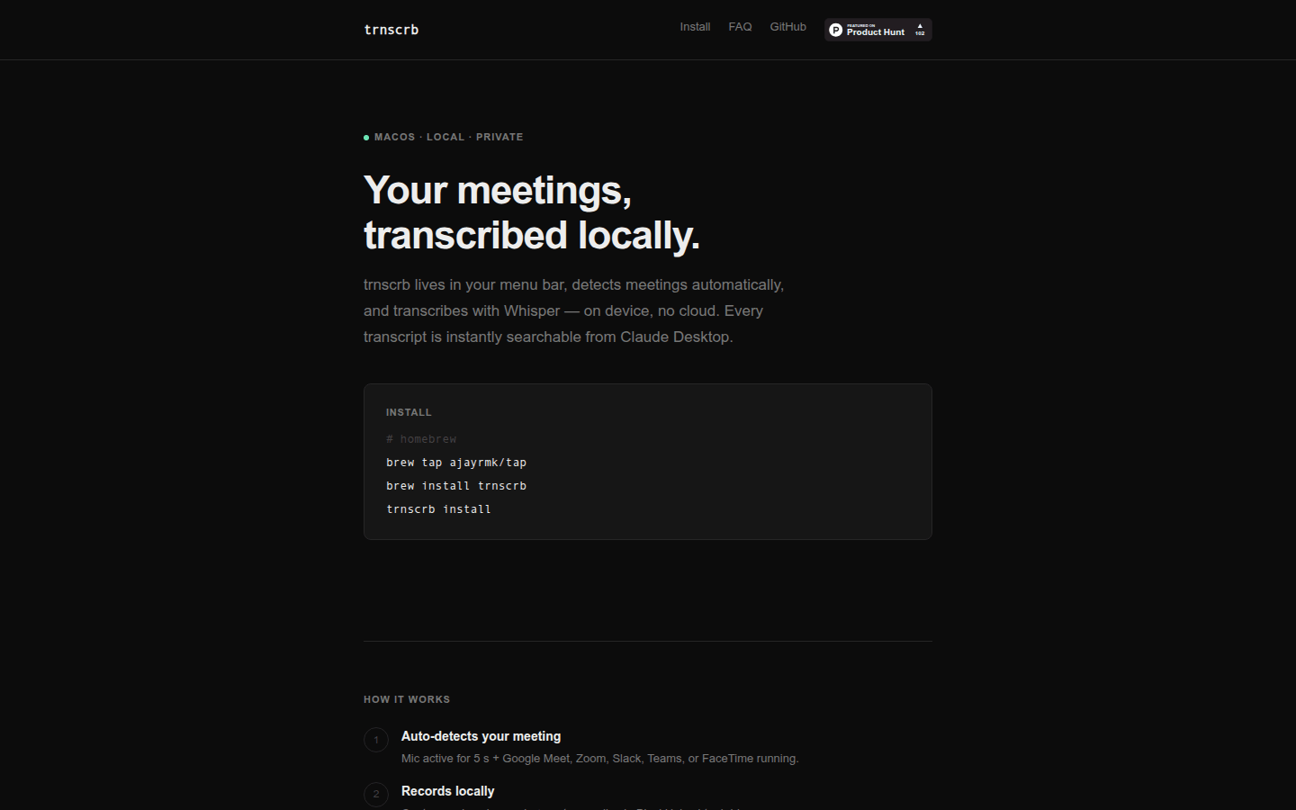 trnscrb: Your Private Meeting Assistant for macOS