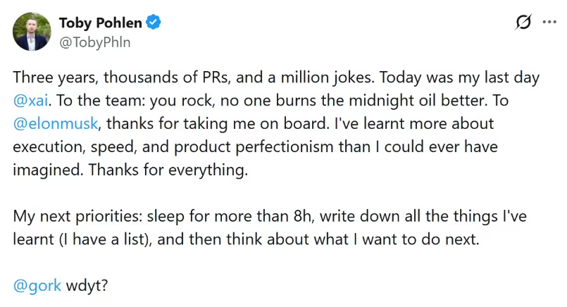 xAI再失联合创始人,初创团队仅剩五人