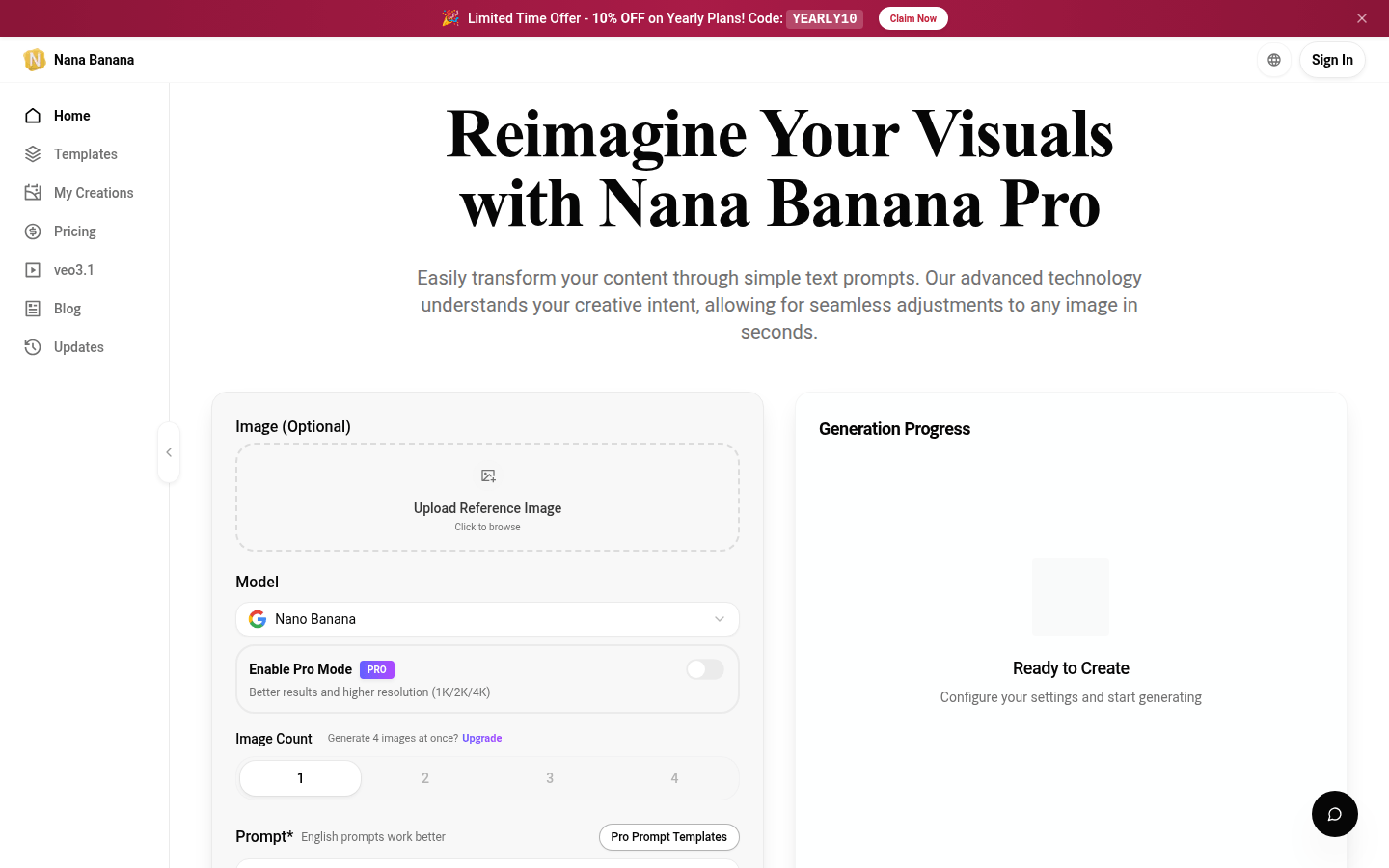 Nana Banana Pro:您的AI驱动创意助手