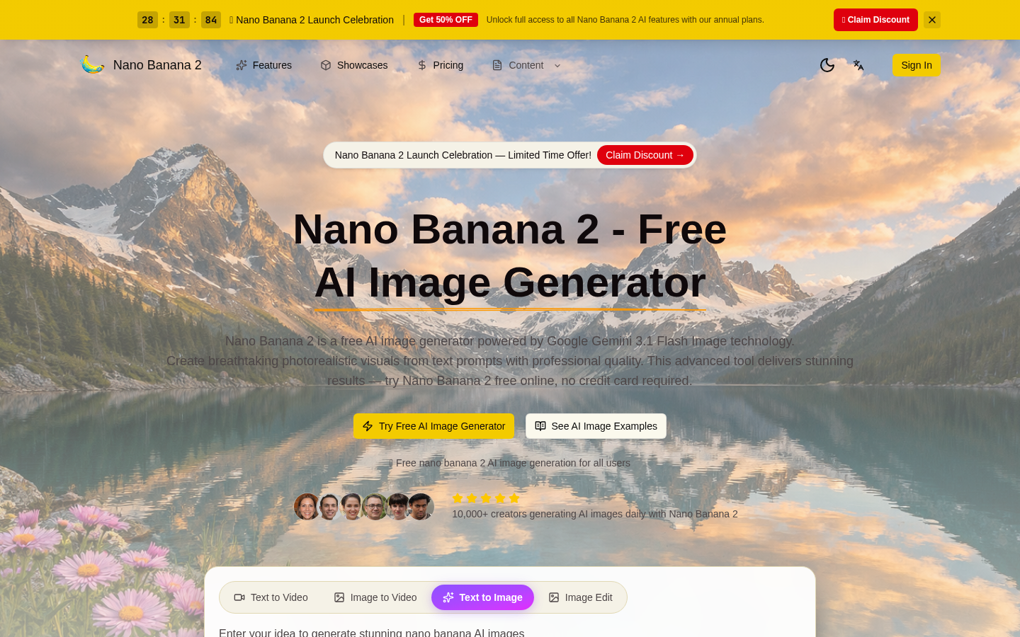 Nano Banana 2: Free AI Image Generator Powered by Gemini