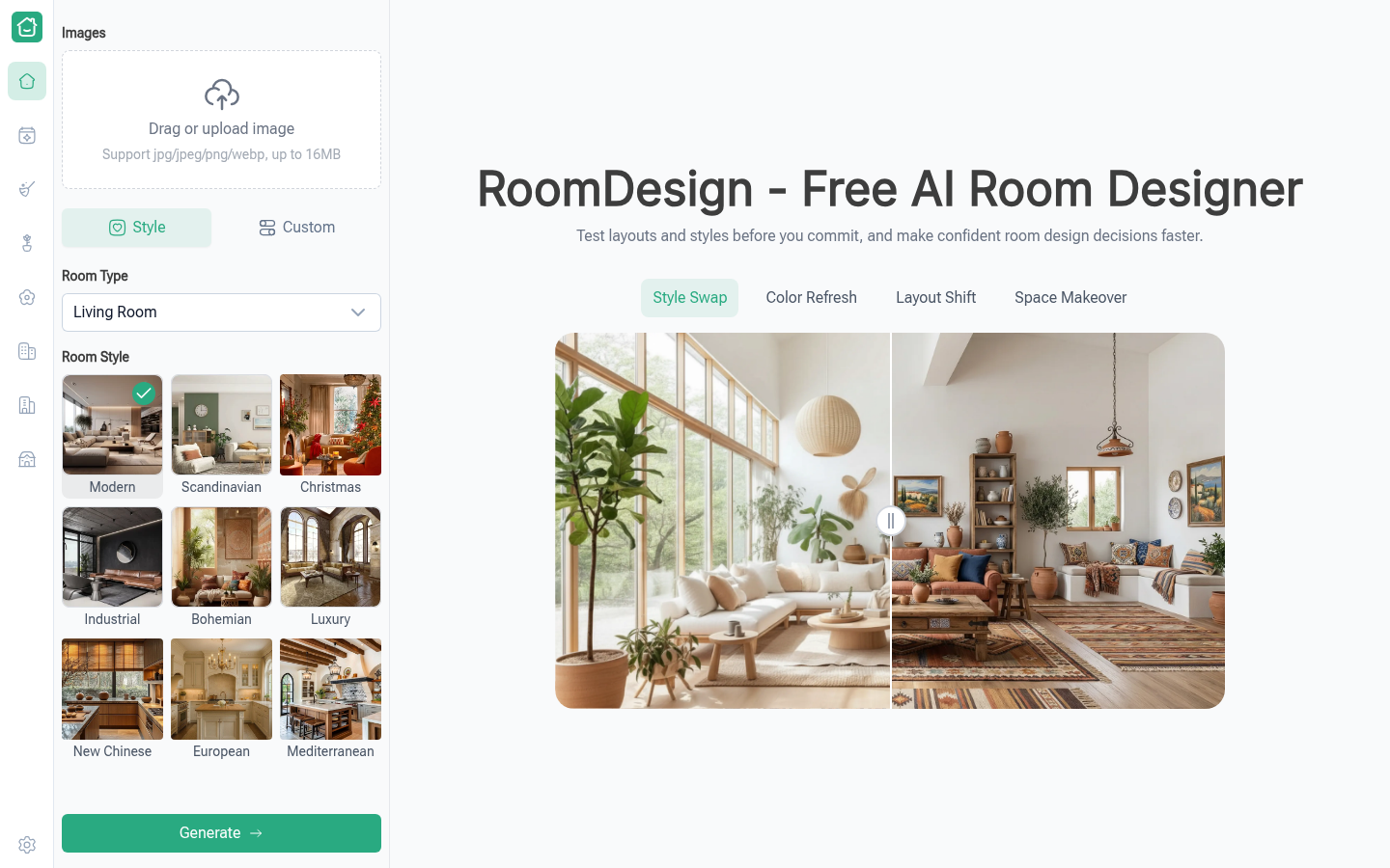 RoomDesign: AI-Powered Room Styling Made Simple