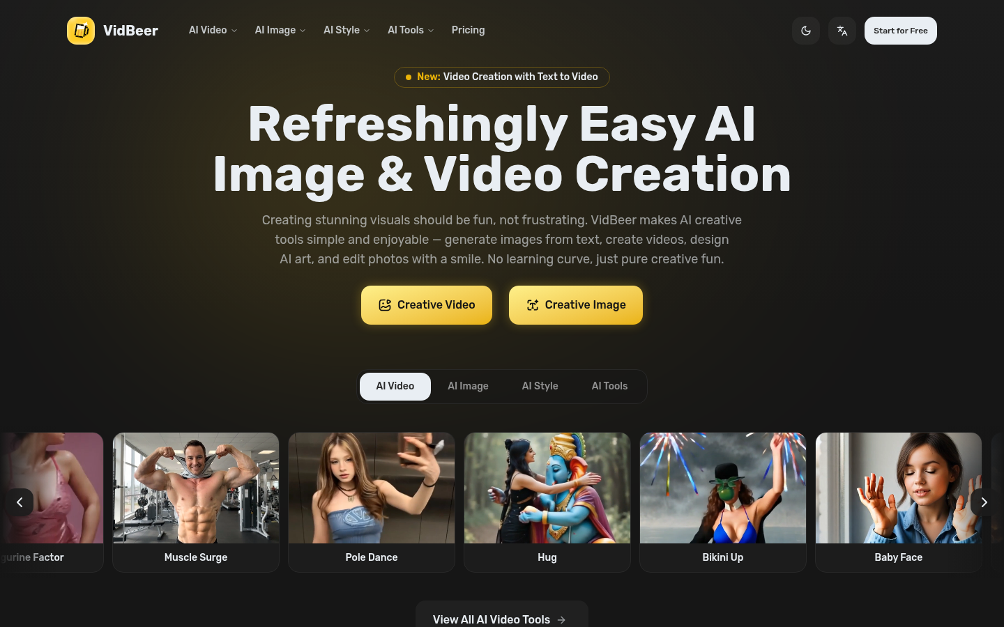 VidBeer: Effortless AI Creativity for Images & Videos