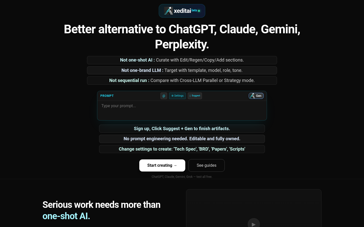 XEditAI: Your Creative Hub for Multi-Model AI Content