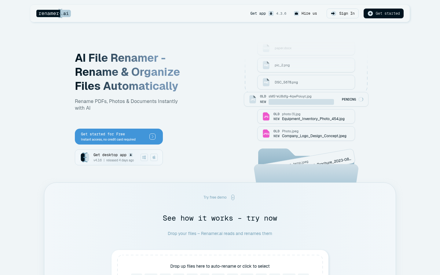 Renamer.ai：轻松实现智能文件命名