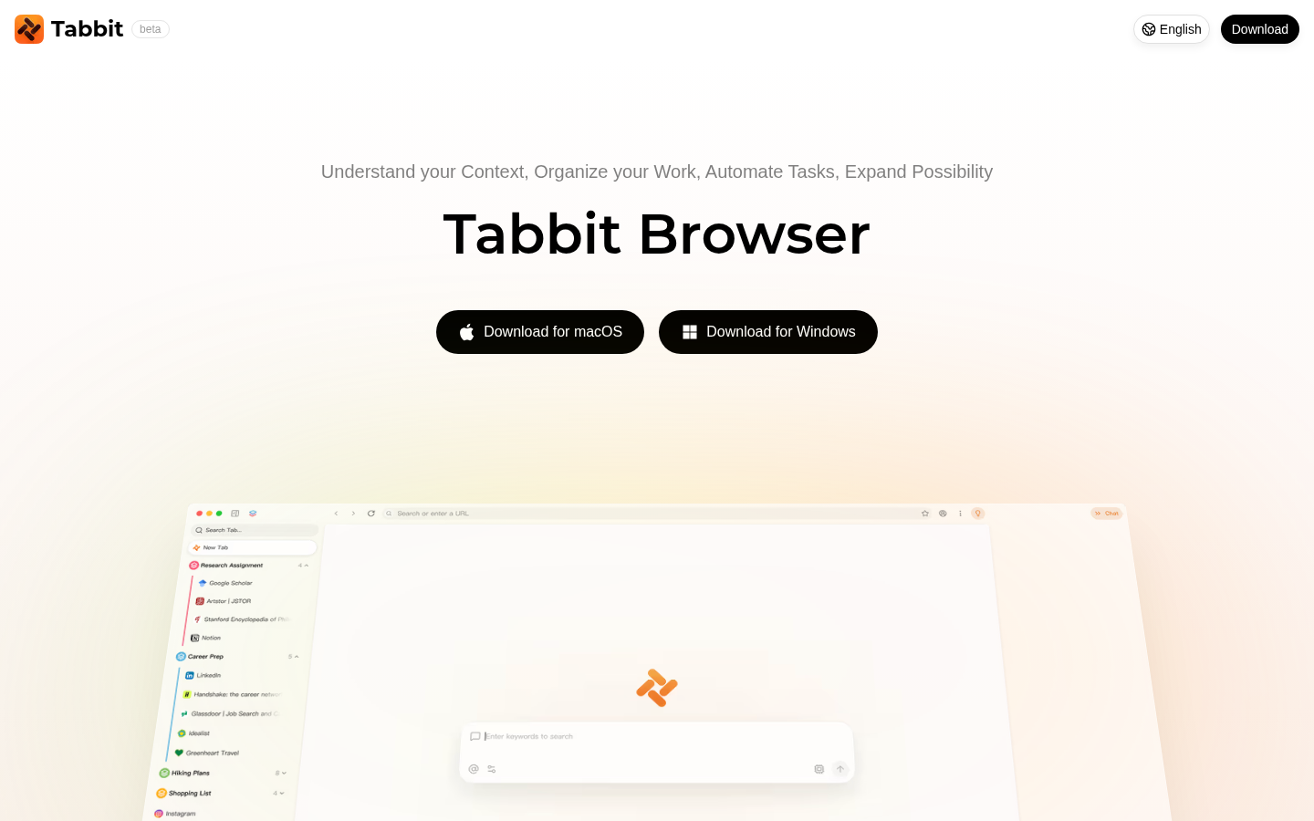 Tabbit Browser: Your Smart AI-Powered Web Companion