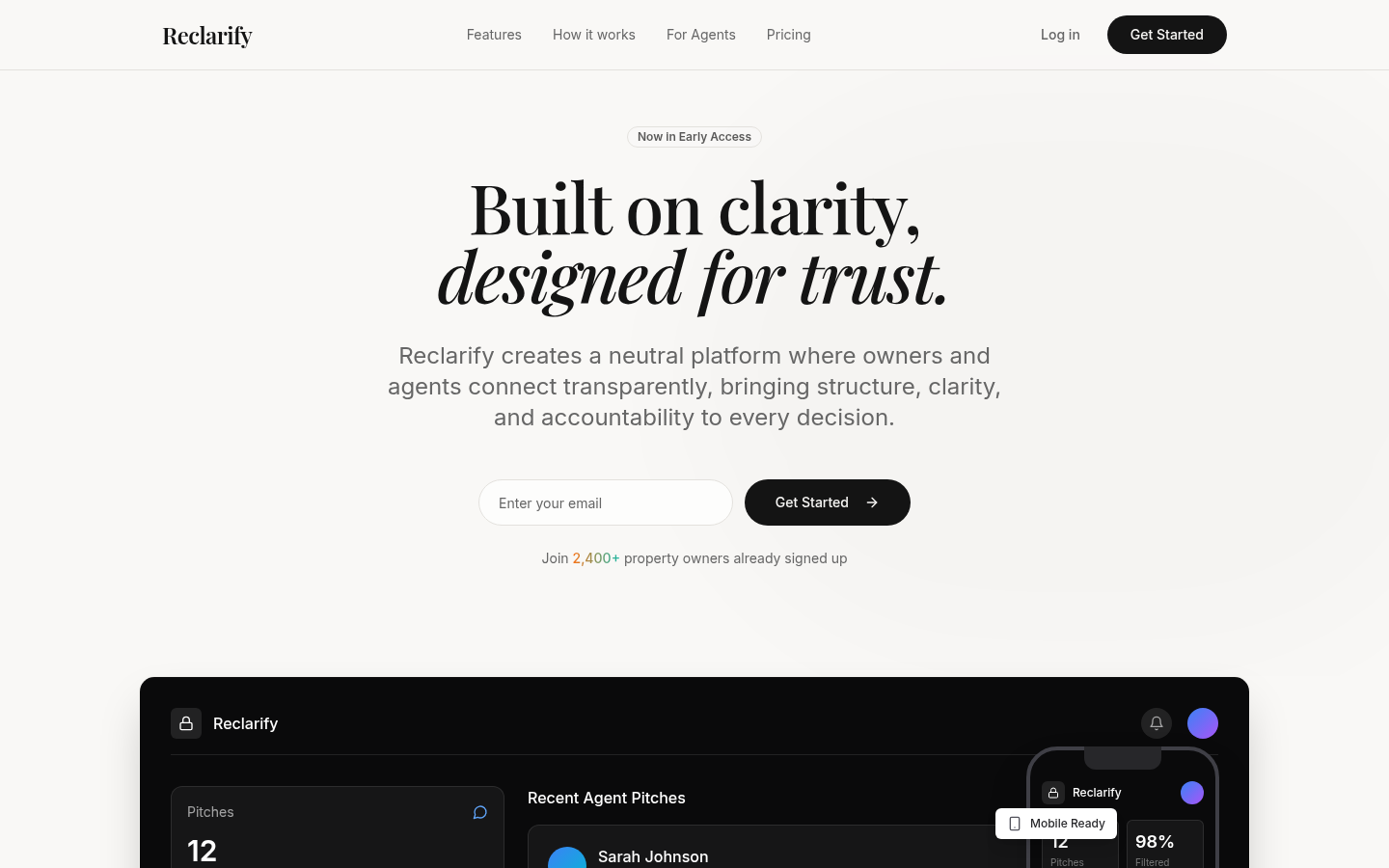 Reclarify: Smart Real Estate Matchmaking in Dubai