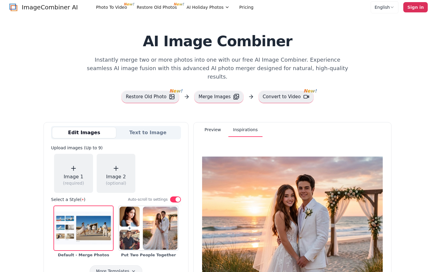 ImageCombiner AI: Your Smart Photo Fusion Tool