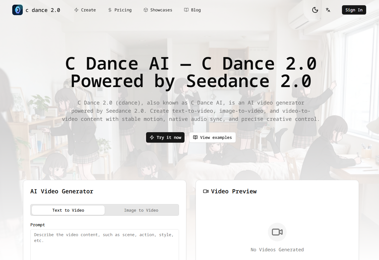 C Dance 2.0: Your AI-Powered Video Creation Sidekick