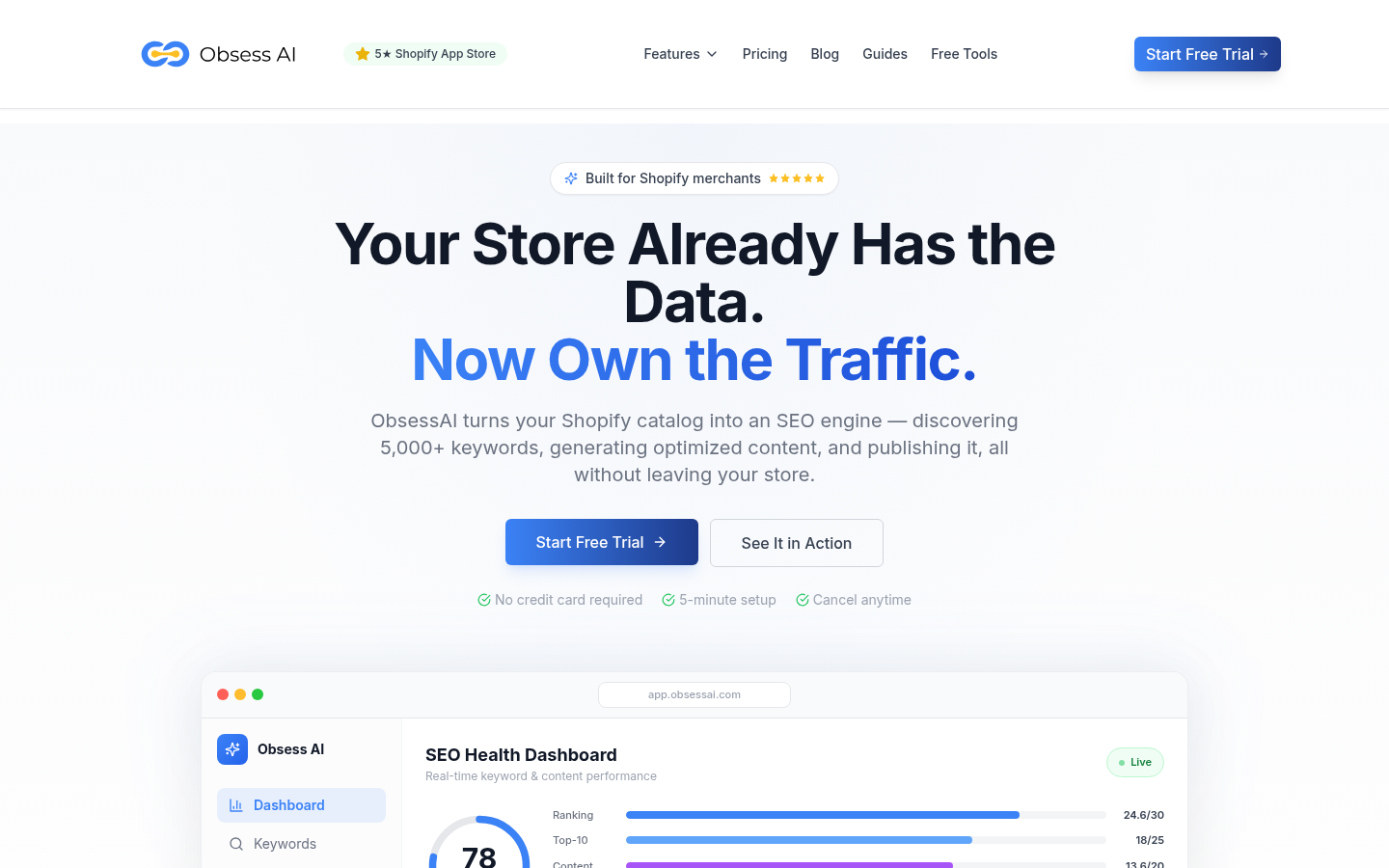 Boost Your Shopify Store with Obsess AI's Smart SEO Magic