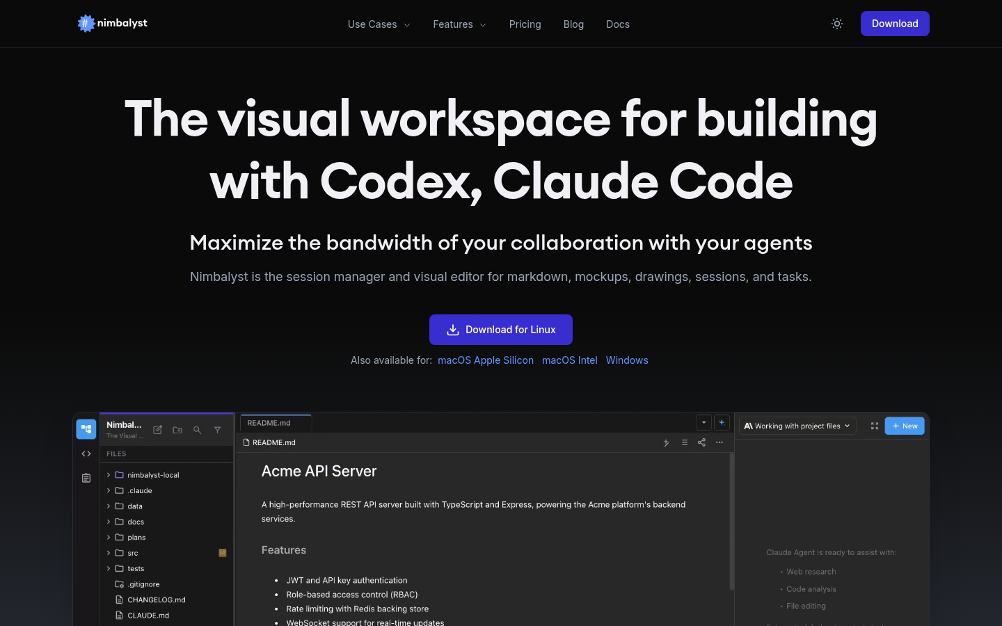 Nimbalyst：智能编码的AI驱动可视化工作空间