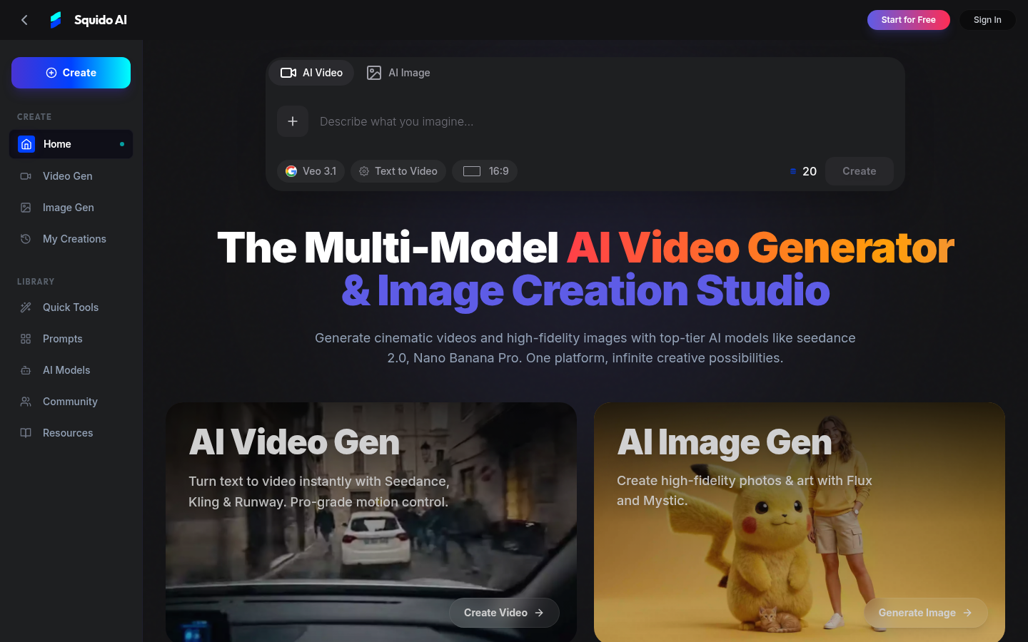 Squido AI: Your AI-Powered Visual Storytelling Studio