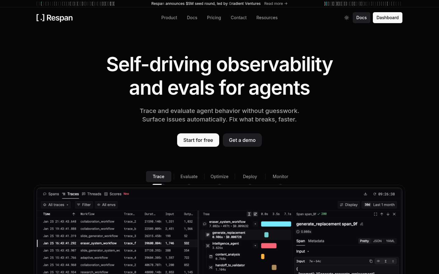 Respan：您AI系统的可靠性伙伴