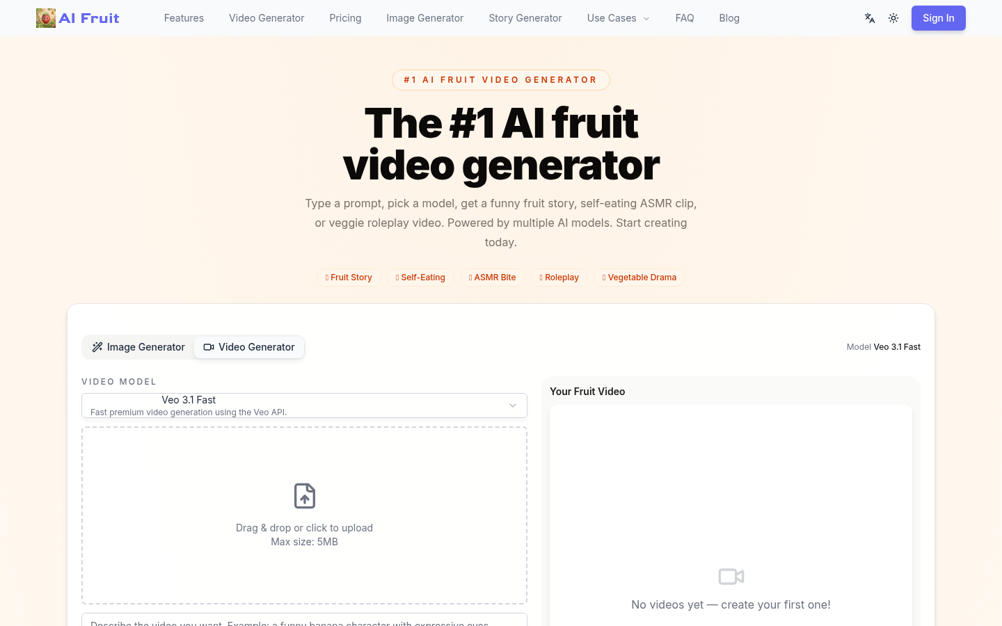 AI Fruit: Turn Your Favorite Fruits into Animated Characters