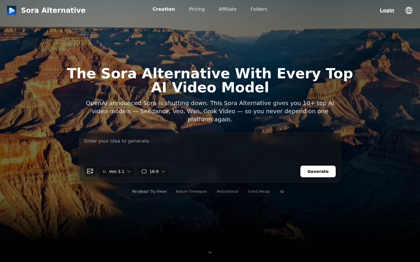 Sora Alternative: Your Go-To AI Video Creator