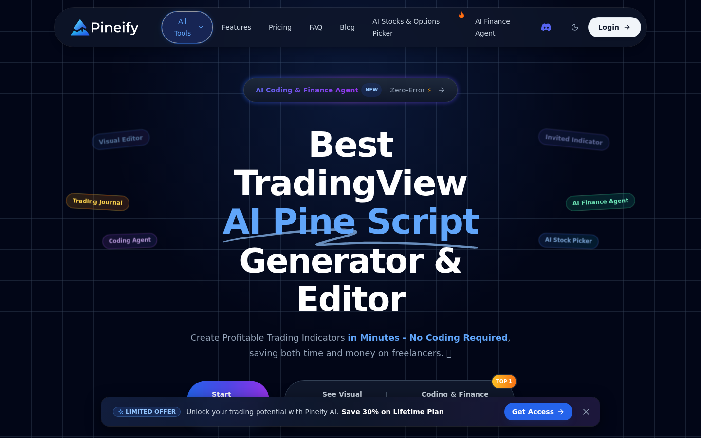 Pineify：面向交易员的AI驱动TradingView脚本生成工具