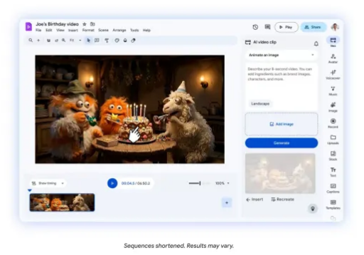 谷歌Vids更智能了：现在只需简单文本指令即可操控虚拟角色