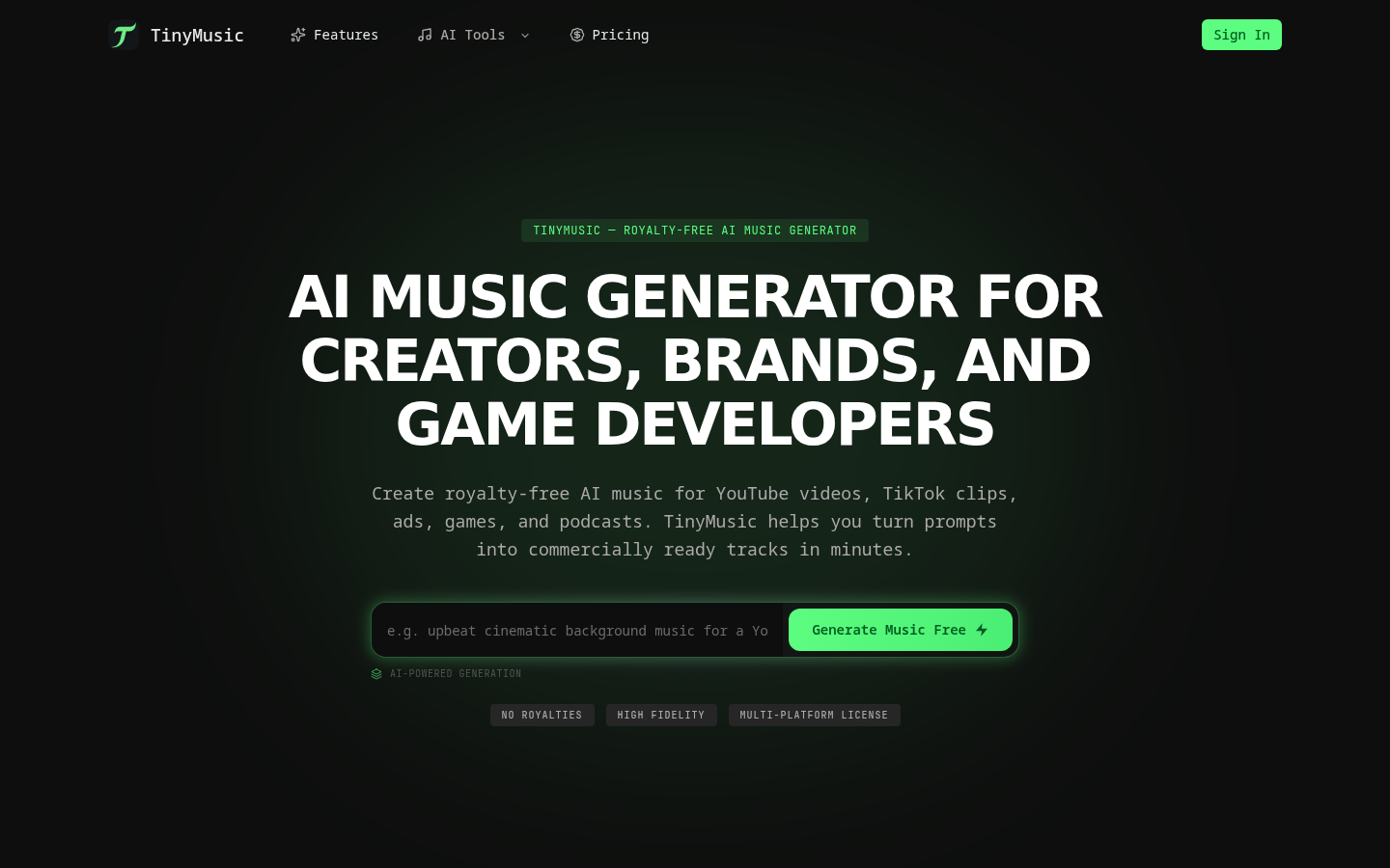 TinyMusic: Your AI-Powered Music Creation Sidekick