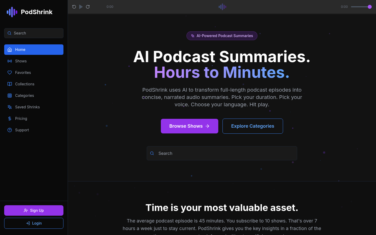 PodShrink: Your AI-Powered Podcast Digest Companion