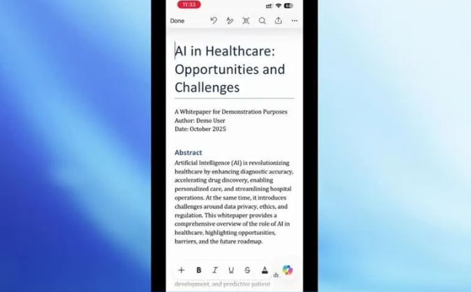 Microsoft Word iOS版迎来智能升级:Copilot AI助手加持