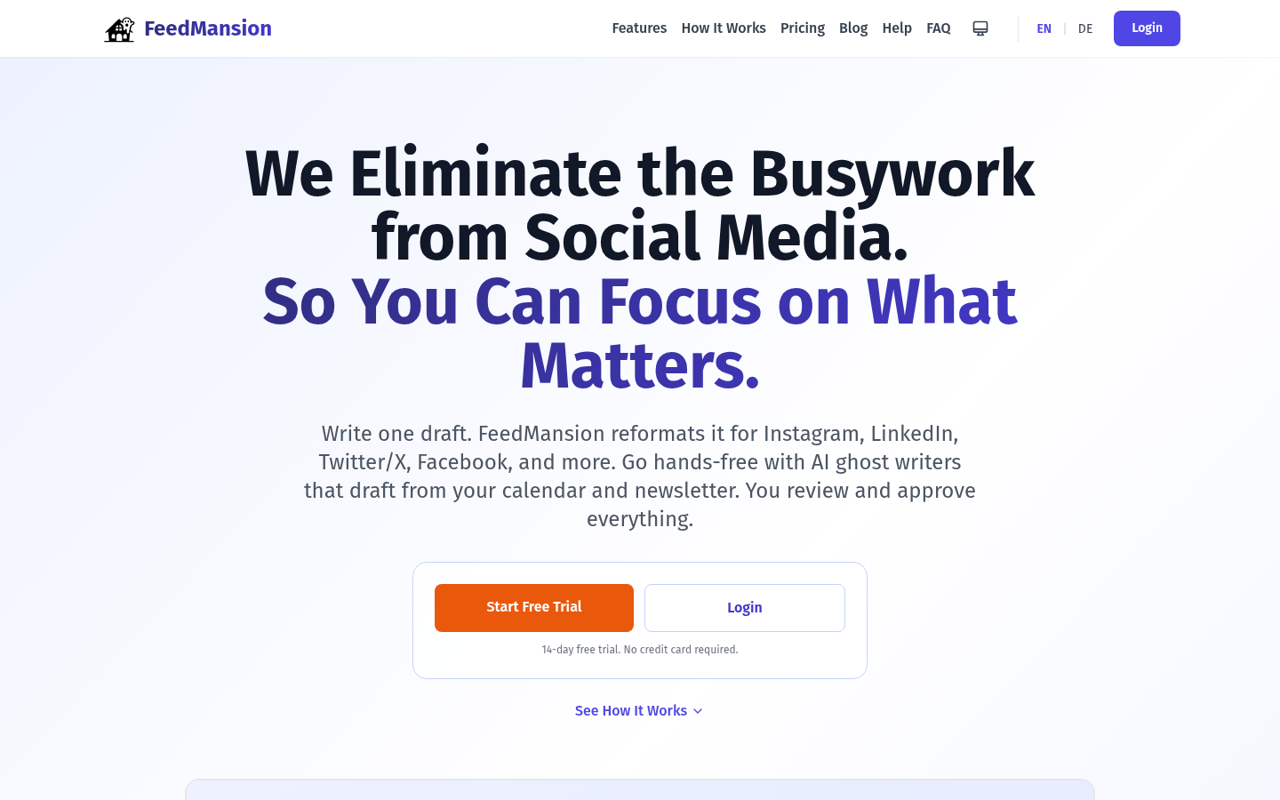 FeedMansion: Your Social Media Posting Sidekick