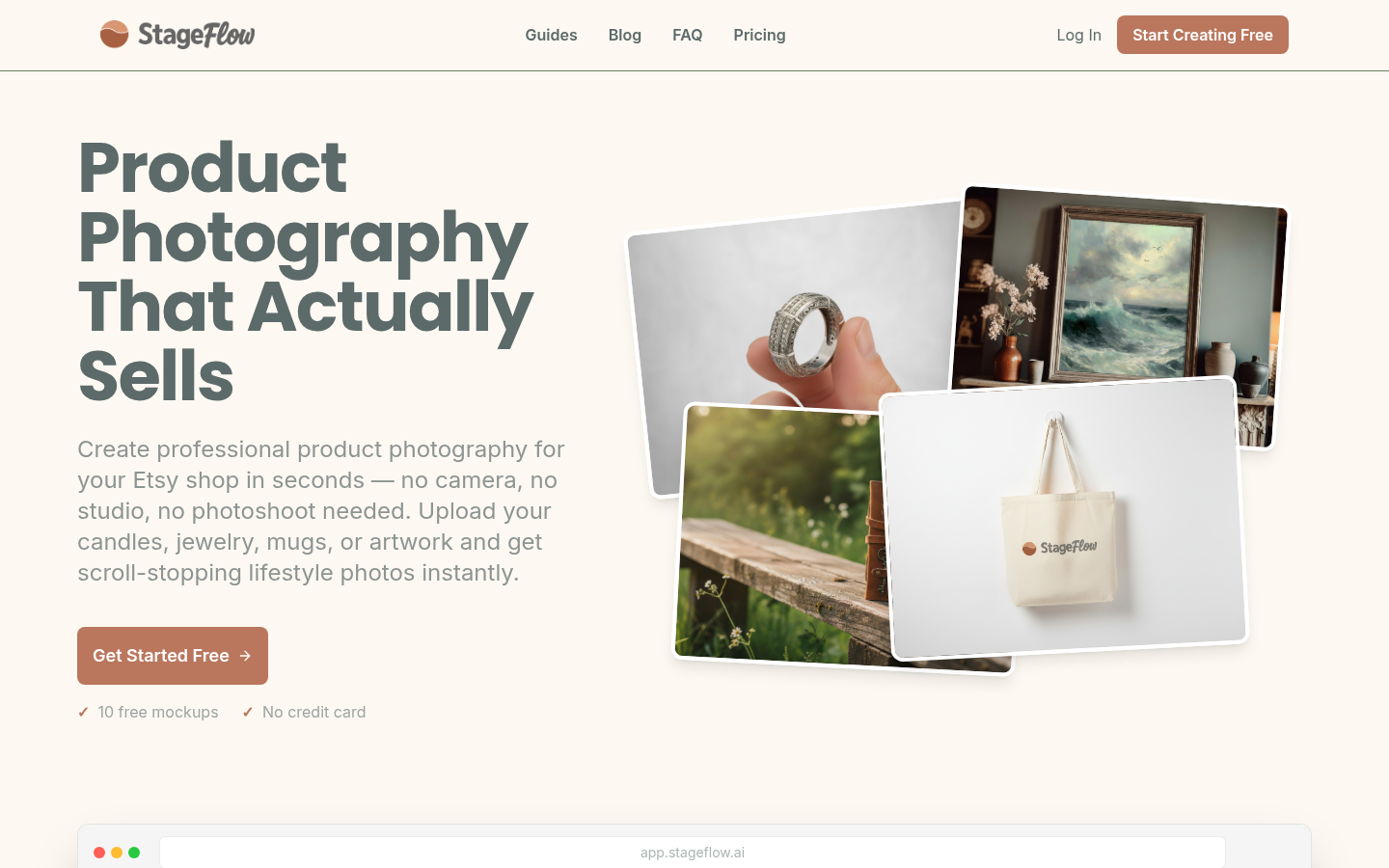 StageFlow: AI-Powered Product Photography for Etsy Sellers
